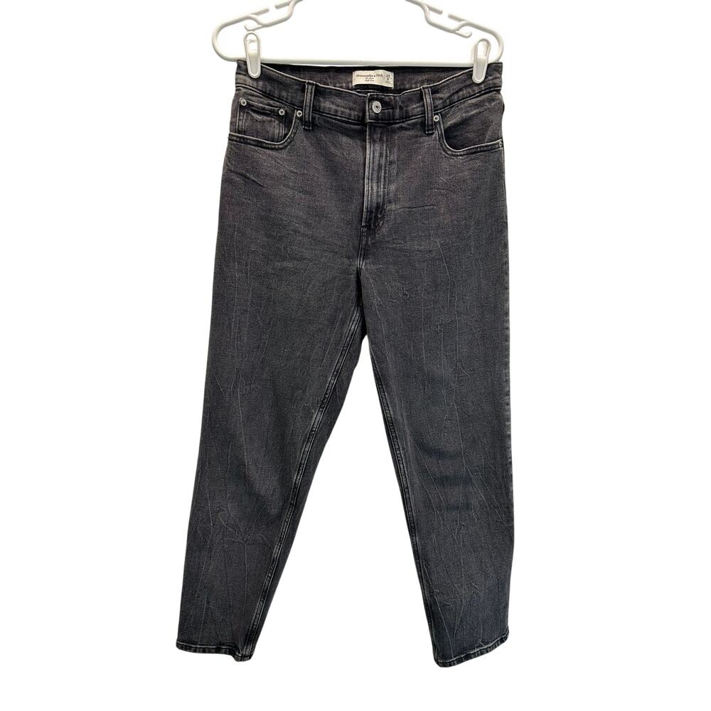 Abercrombie & Fitch The Mom High Rise Jeans Black Wash 29/8